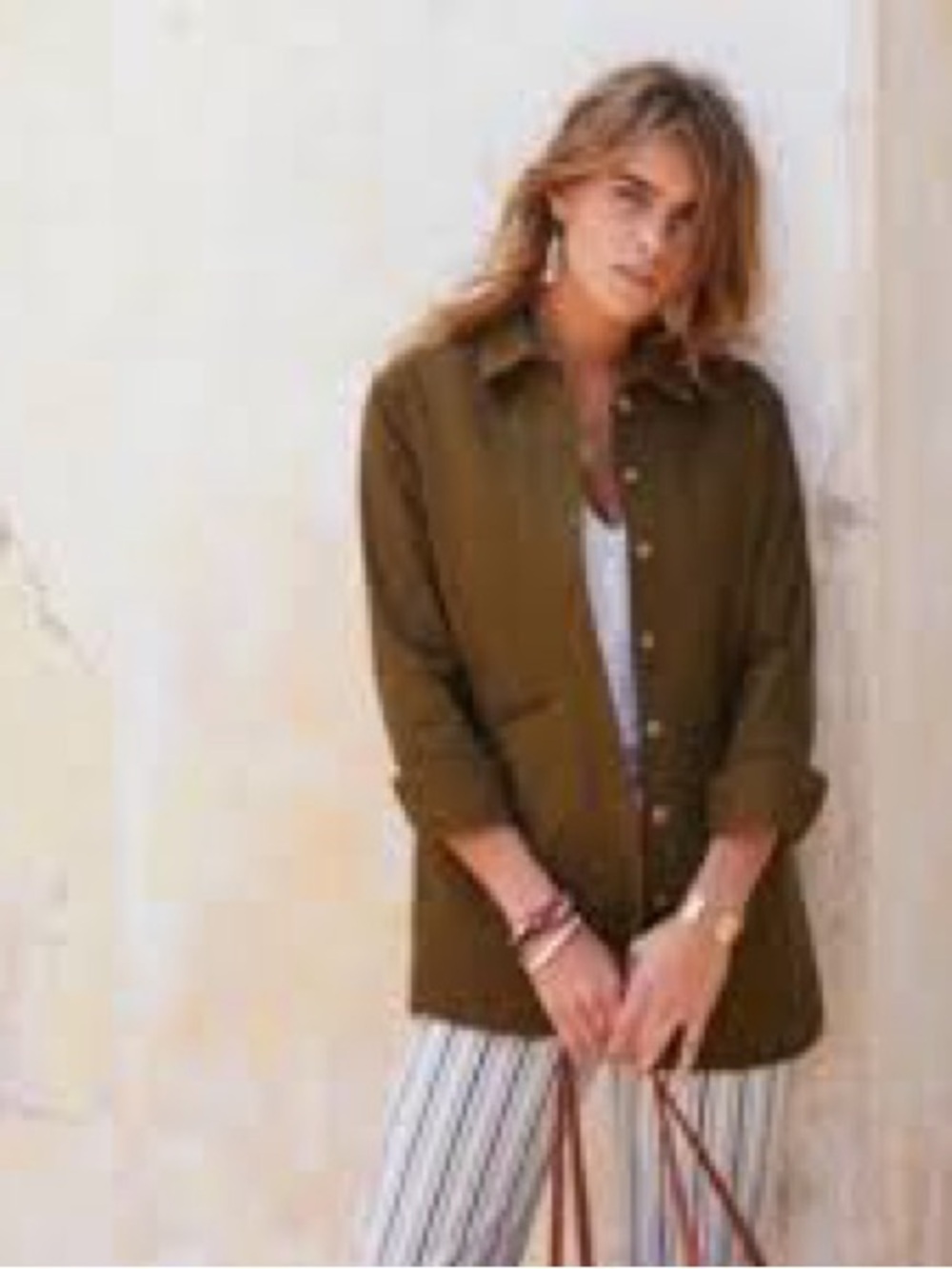Sezane Will Button-Front Suede Shirt Jacket